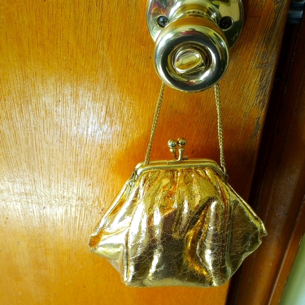 Mini Gold Clutch Purse & Matching Belt